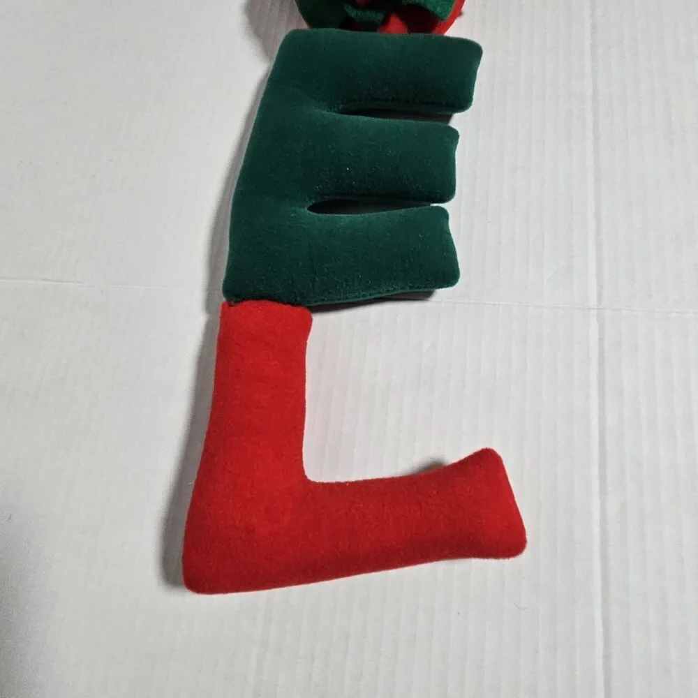 Vintage NOEL Reindeer 3D Sign Letters Fabric Wall Door Hanging Decor 22